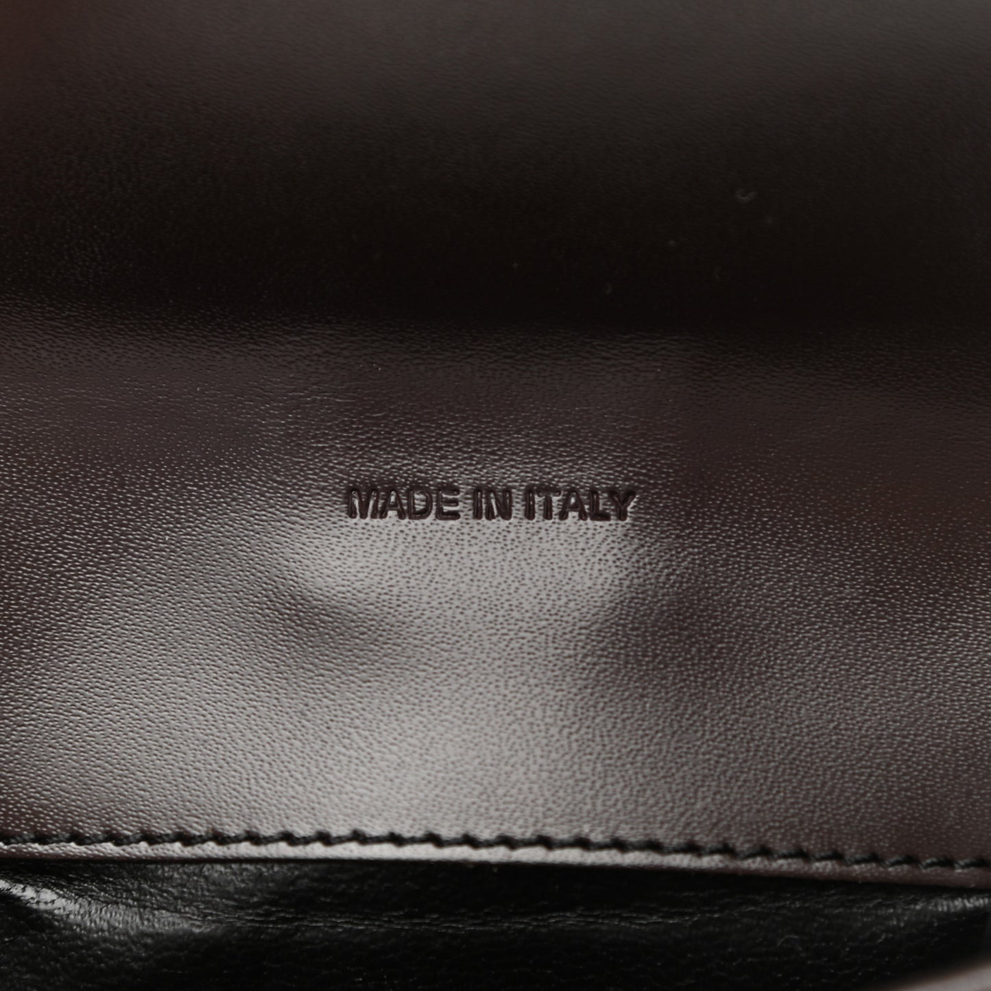 Calfskin House Check Compact Wallet Black