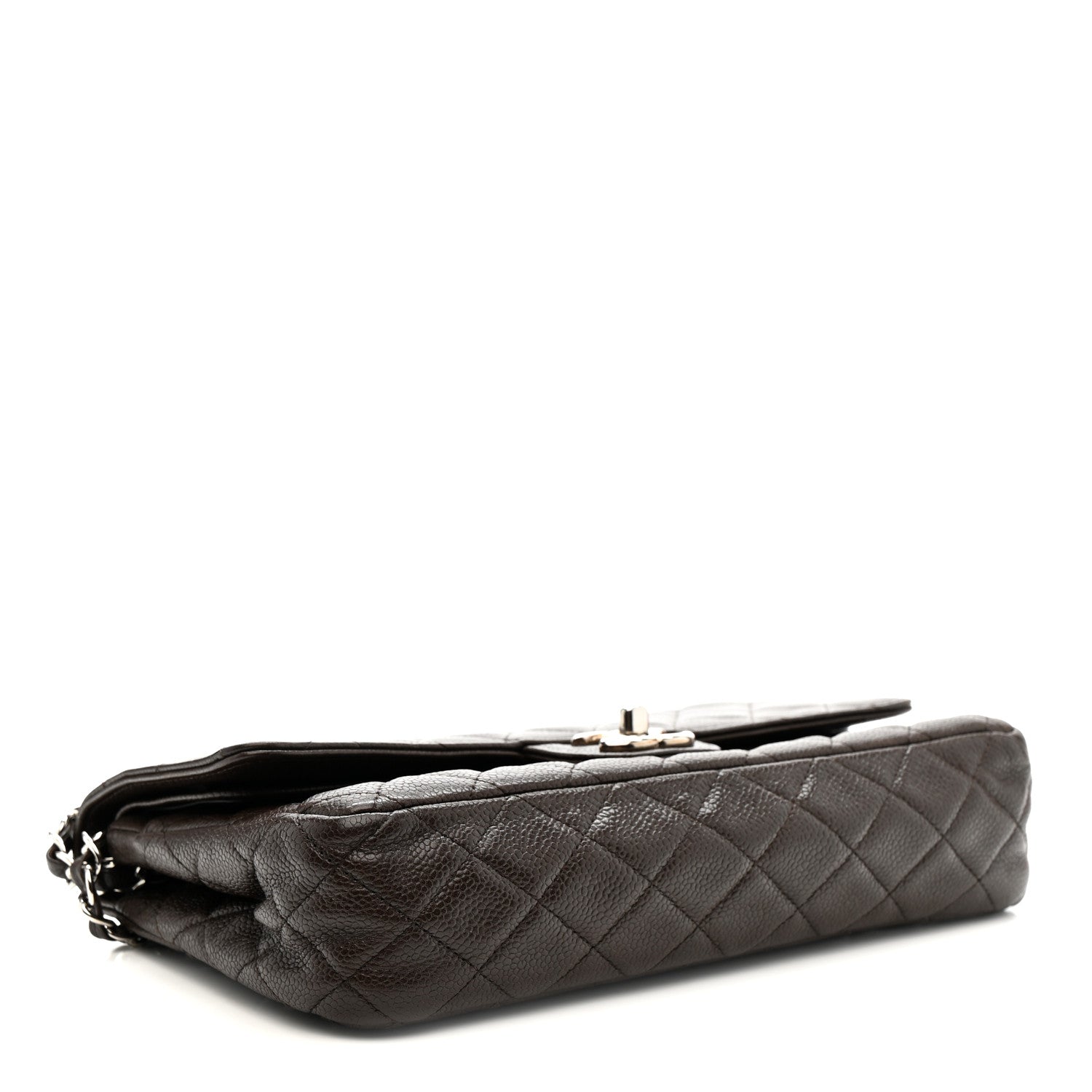 Chanel Caviar Quilted Medium Double Flap Brown 7 of 33
