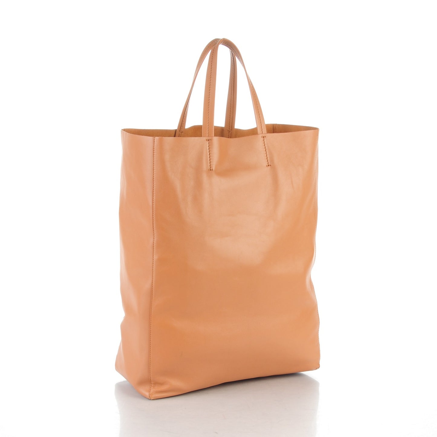 Smooth Lambskin Vertical Cabas Tan