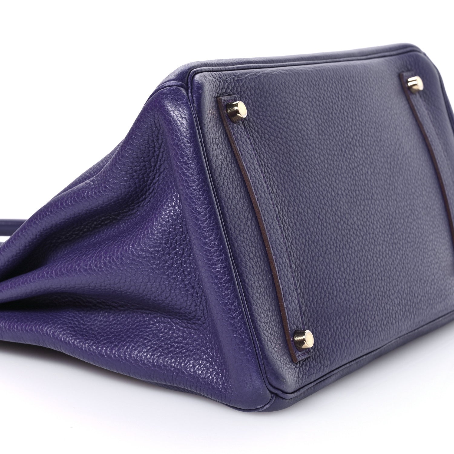 Hermes Taurillon Clemence Birkin 35 Iris 9 of 10
