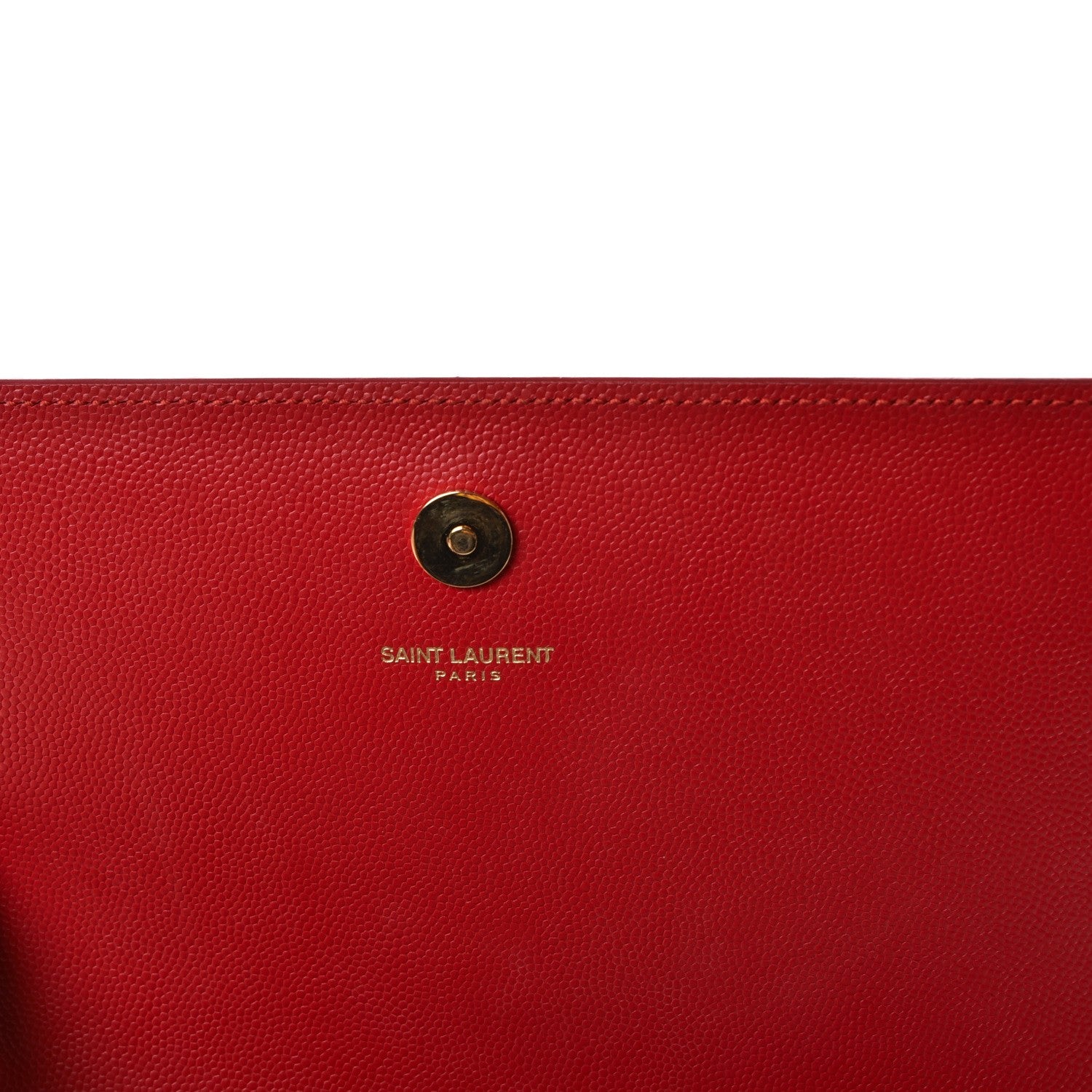 Saint Laurent Grain De Poudre Classic Kate Monogram Clutch New Red 6 of 9