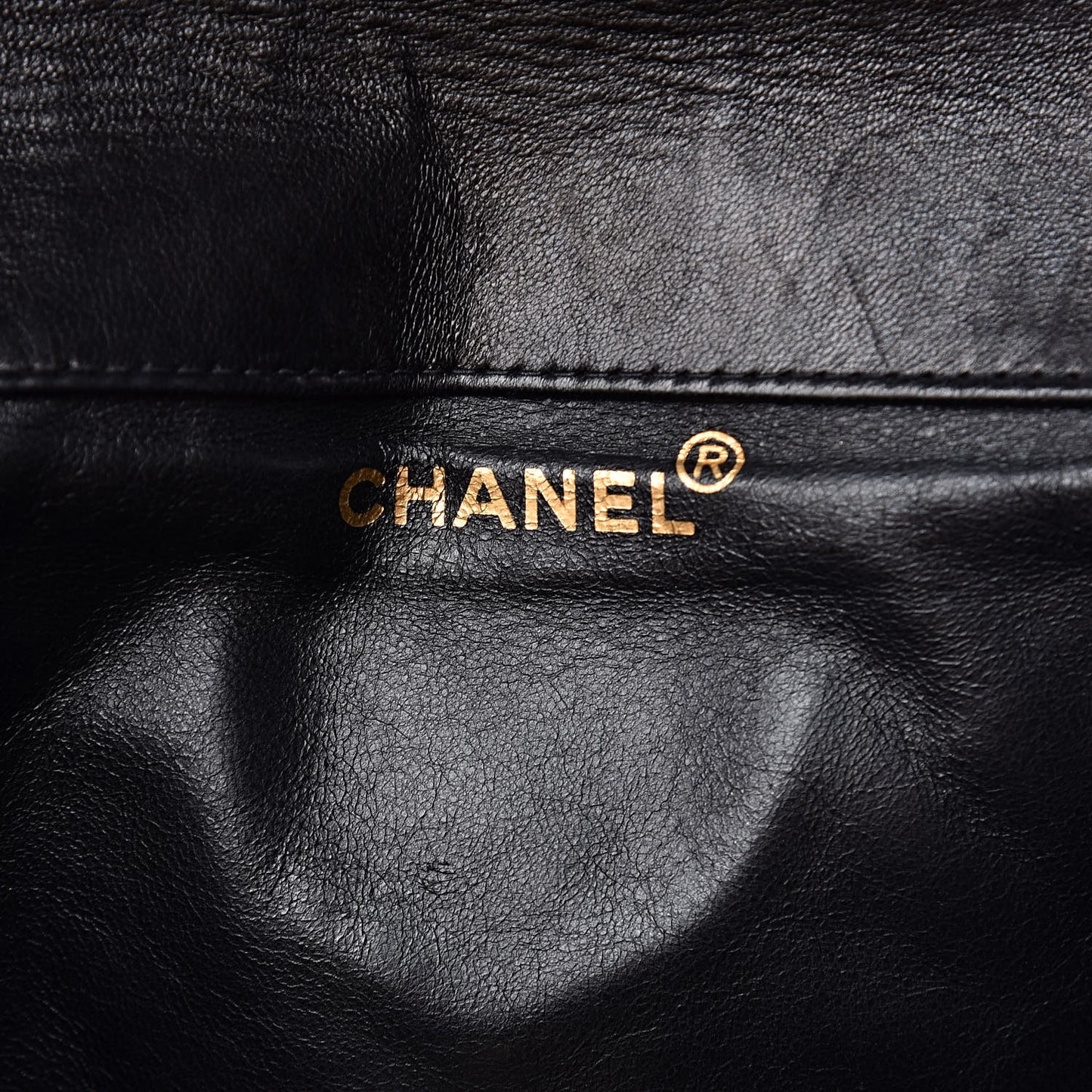 Lambskin Quilted Drawstring Backpack Black