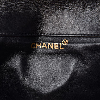 Chanel Lambskin Quilted Drawstring Backpack Black 6 of 11