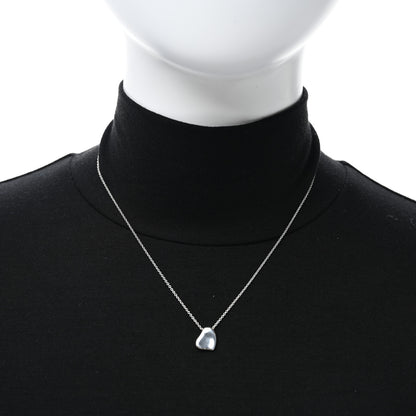 Tiffany Sterling Silver Elsa Peretti Full Heart Pendant Necklace 3 of 4
