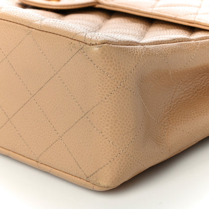 Chanel Caviar Quilted Jumbo Single Flap Beige 9 of 28