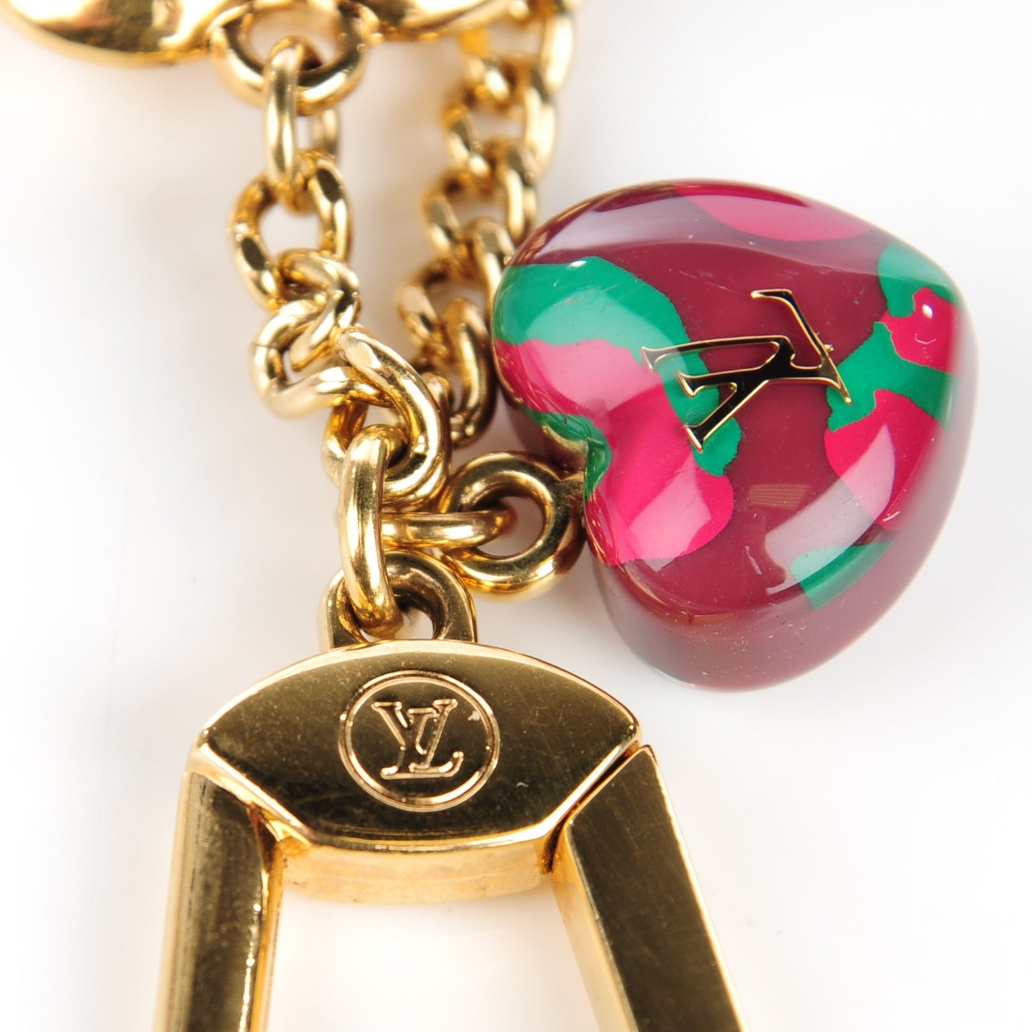 Leopard Heart Bag Charm Key Holder Rouge Fauviste