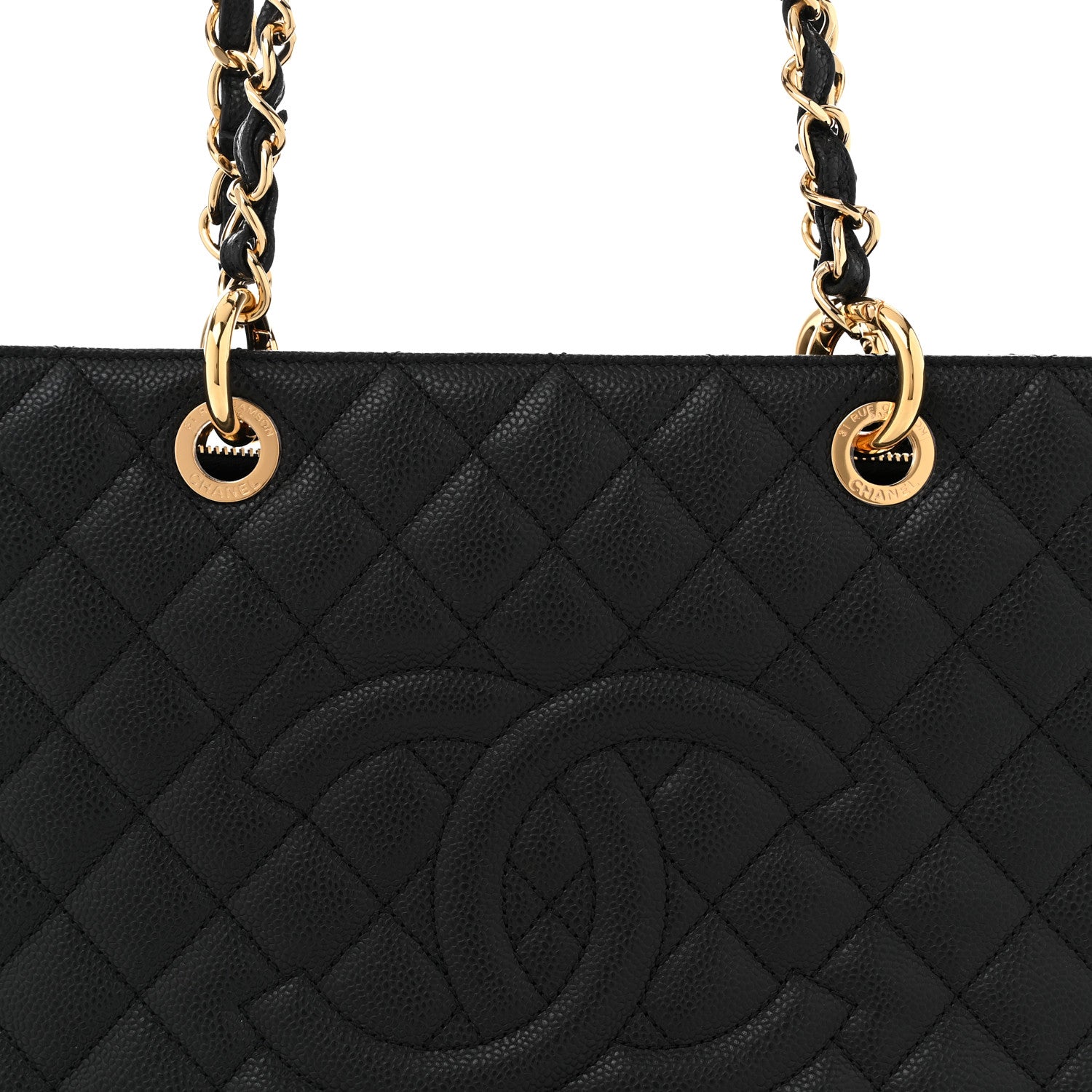 Chanel Caviar Quilted Grand Shopping Tote GST Black 9 of 13