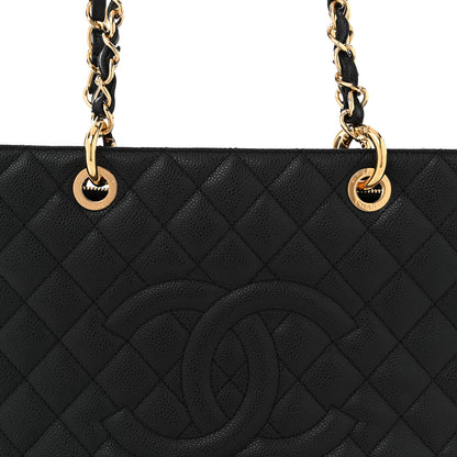 Chanel Caviar Quilted Grand Shopping Tote GST Black 9 of 13