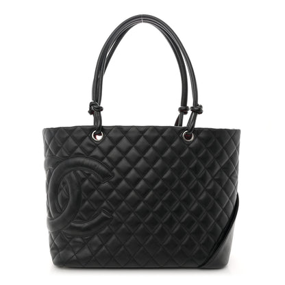 Chanel Calfskin Quilted Large Cambon Tote Black 1 of 13
