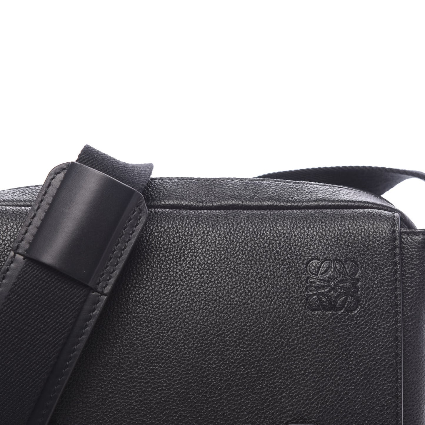 Soft Grained Calfskin XS Military Messenger Bag Black