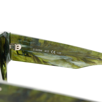Louis Vuitton Acetate Marble Effect Swarovski Cyclone Sunglasses Z1552W Green 6 of 8