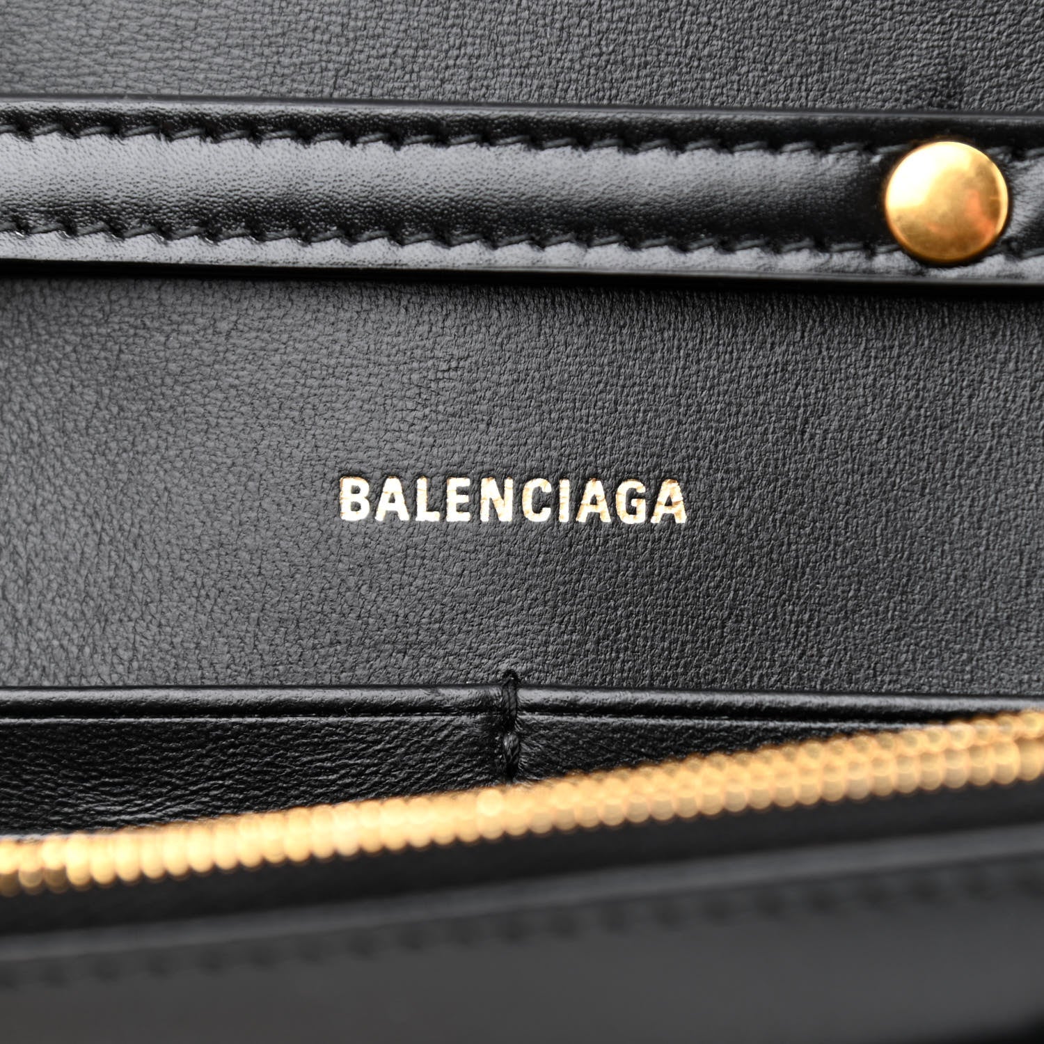 Balenciaga Shiny Box Calfskin Hourglass Chain Bag Black 6 of 10