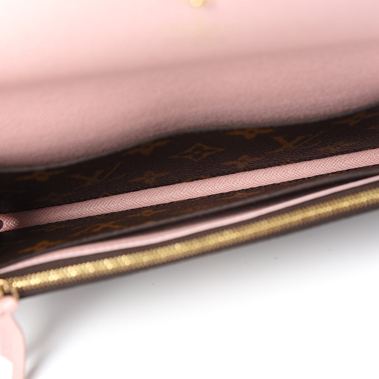 Monogram Emilie Wallet Rose Ballerine