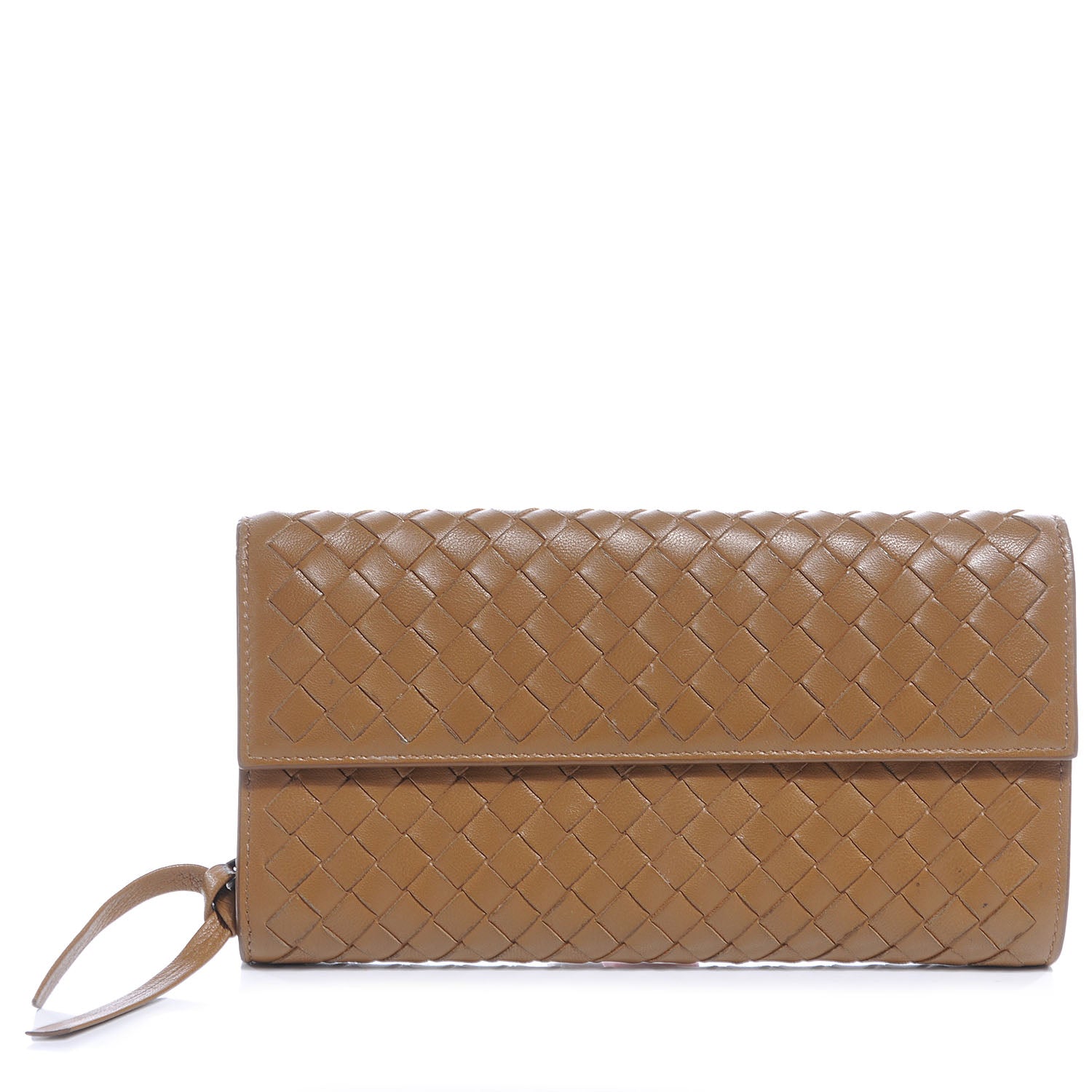 Bottega Veneta Nappa Intrecciato Continental Flap Wallet Maple 1 of 9