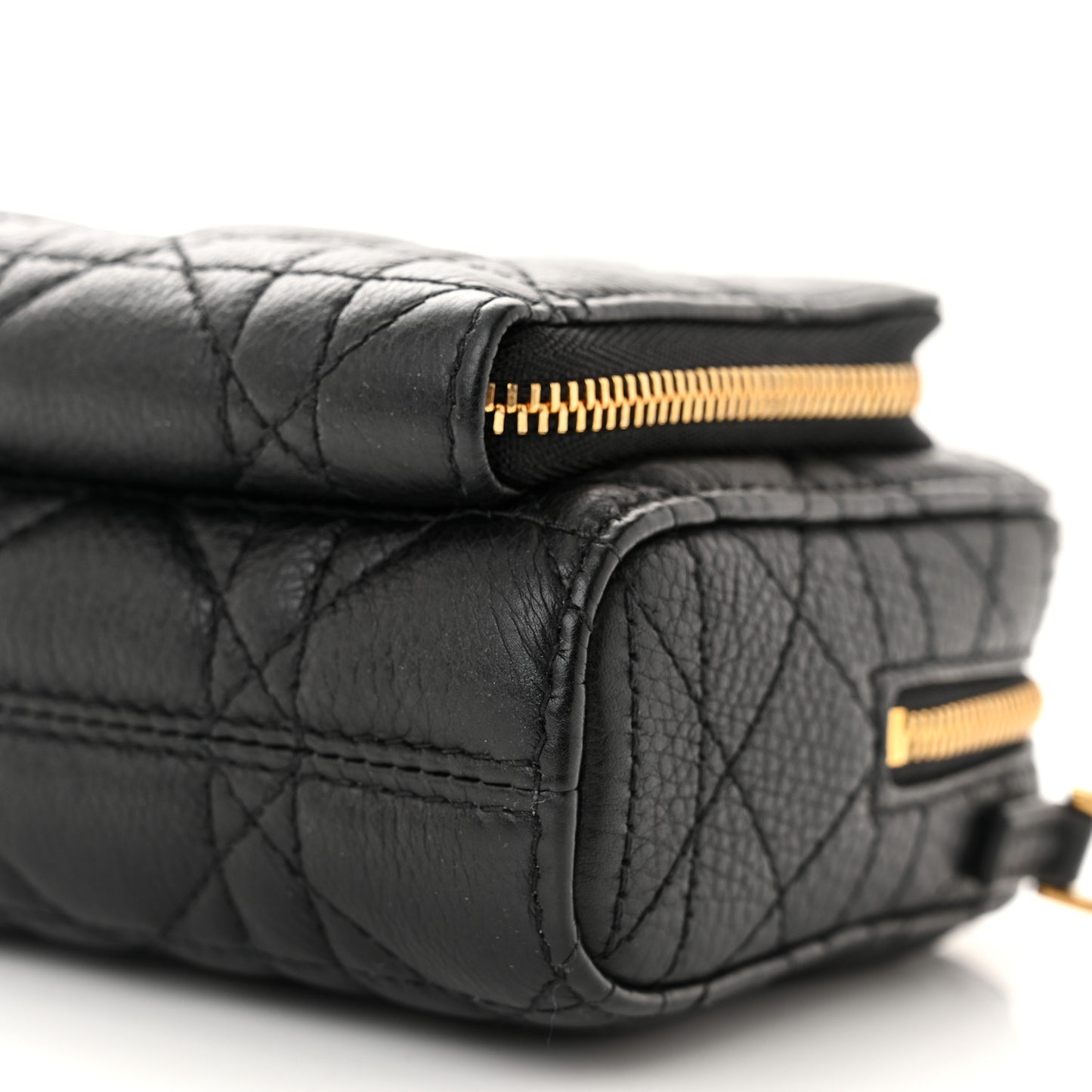 Supple Calfskin Caro Double Pouch Black