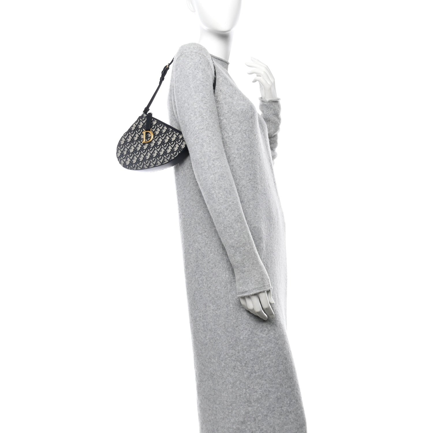 Christian Dior Oblique Saddle Rodeo Pouch Navy Blue 2 of 11