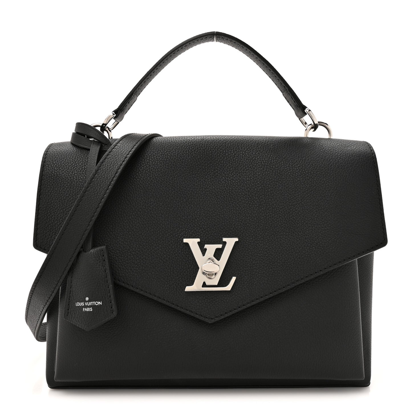 Soft Calfskin My Lockme Top Handle Black