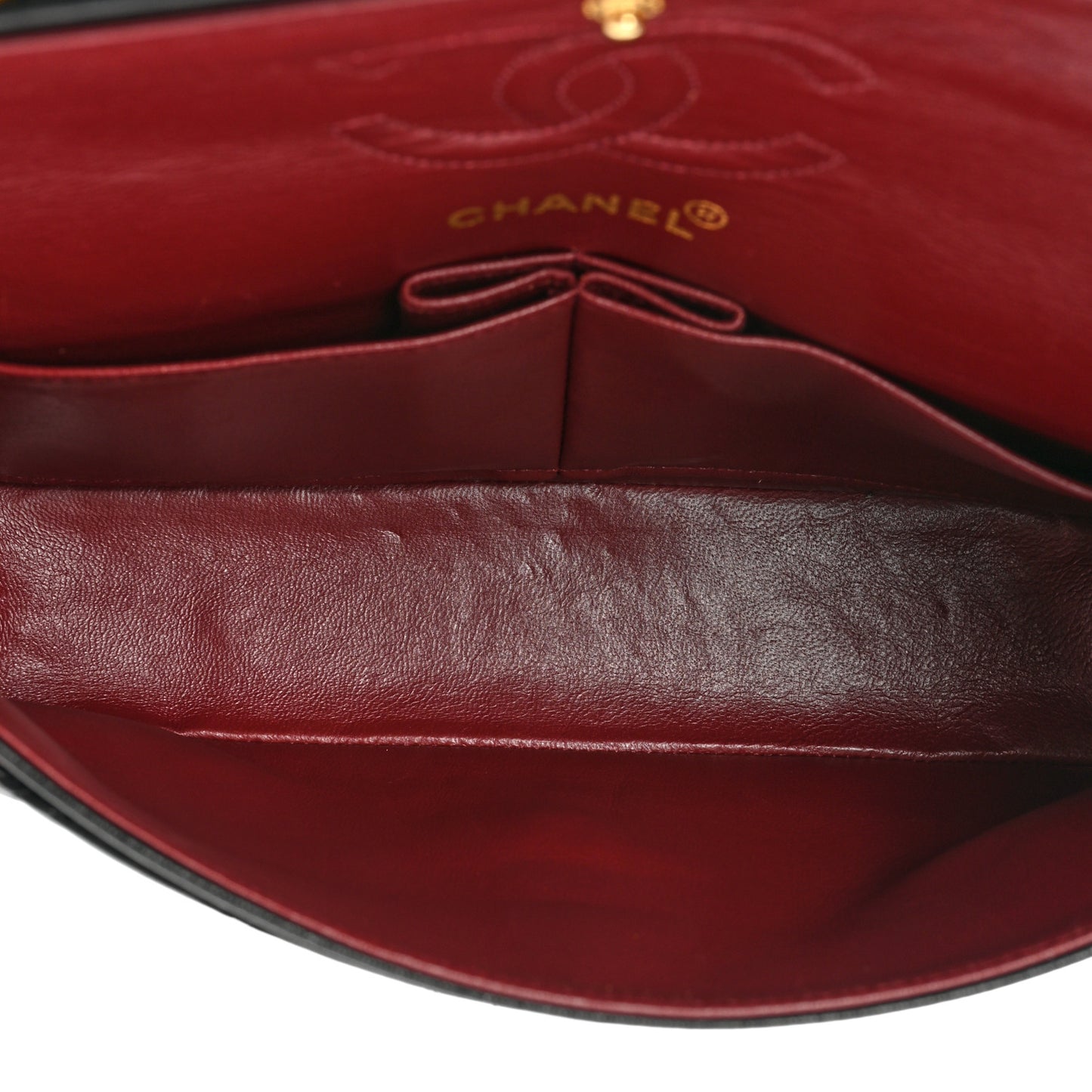 Lambskin Quilted Small Double Flap Black