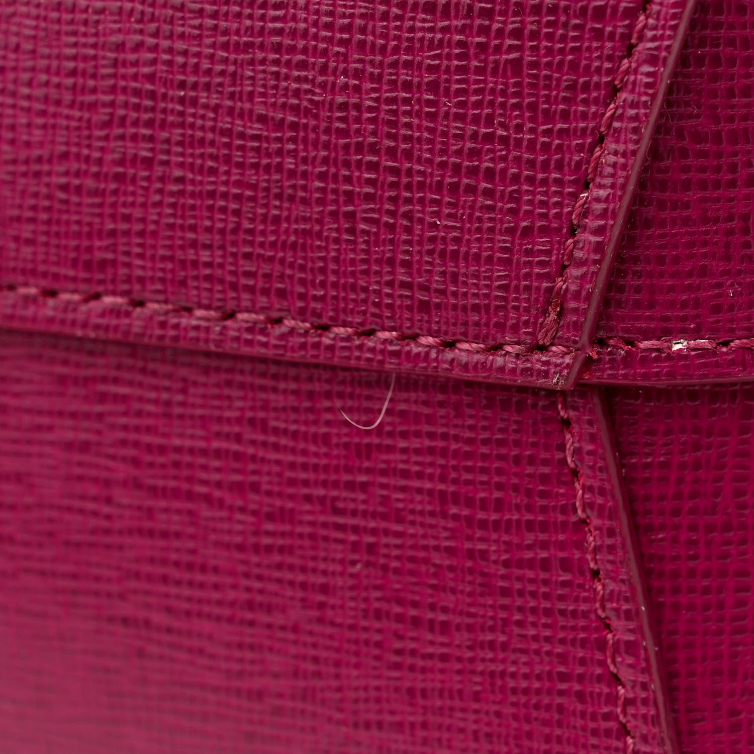 Mansur Gavriel Saffiano Mini Mini Bucket Bag Dark Pink 14 of 15