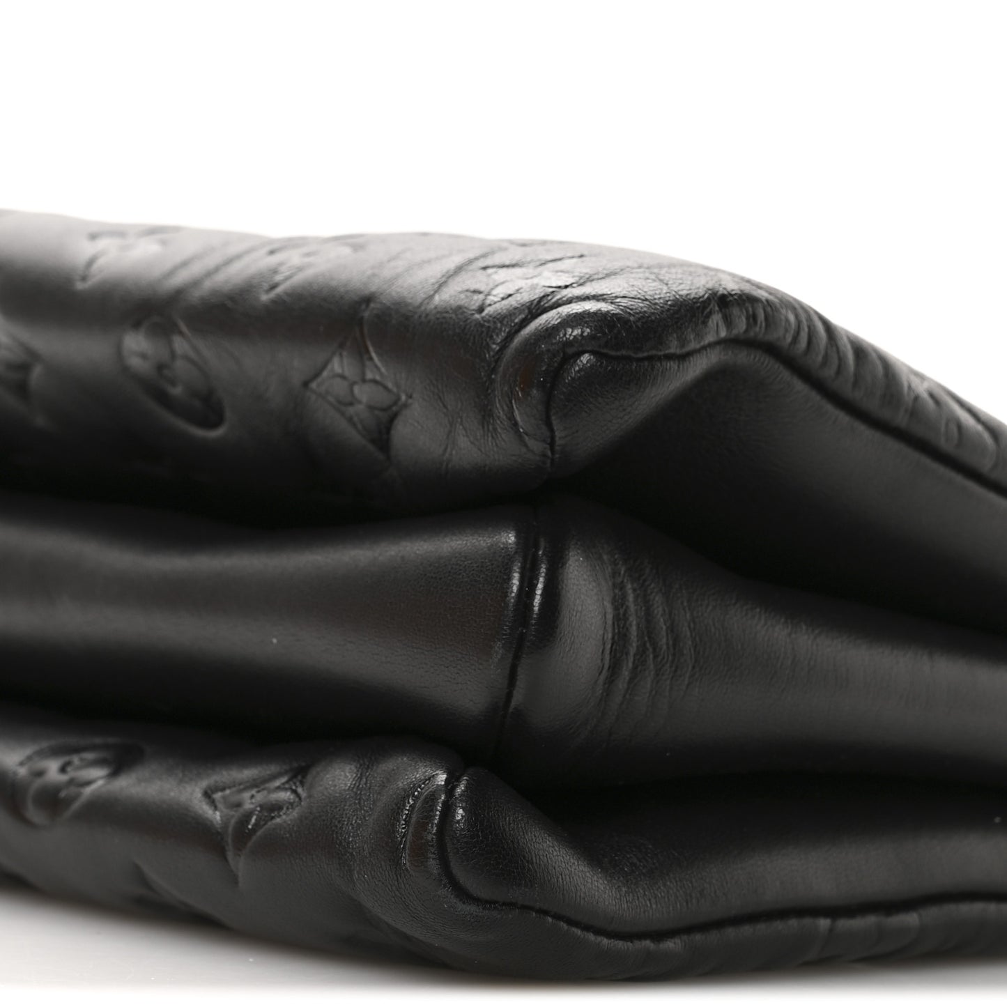Lambskin Embossed Monogram Coussin PM Black Black
