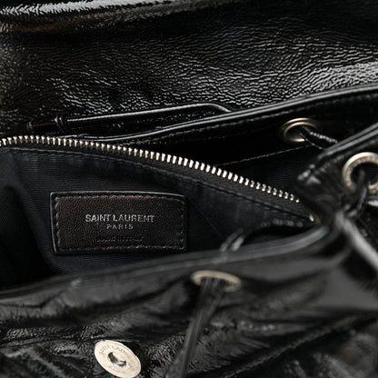 Saint Laurent Patent Y Quilted Monogram Small Loulou Backpack Black 7 of 11