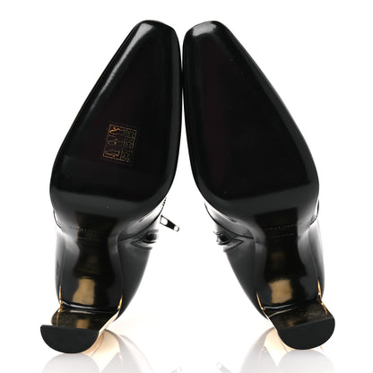 Saint Laurent Vitello Marilyn Auteuil 105 Ankle Zip Boots 37.5 Black 7 of 11