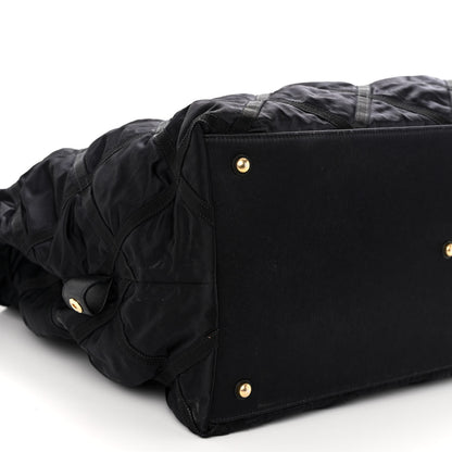 Chanel Nylon Grosgrain Quilted Maxi Lifestyle Bowling Black 9 of 11