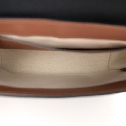 Burberry Canvas Horseferry Print Note Crossbody Bag Black Tan 5 of 9