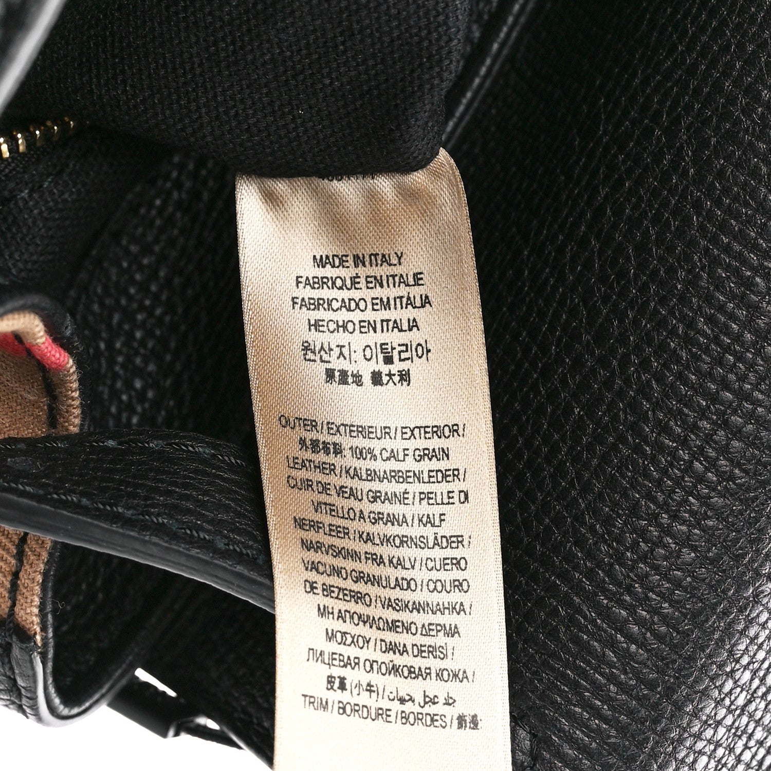 Burberry Derby Calfskin House Check Small Camberley Black 7 of 11