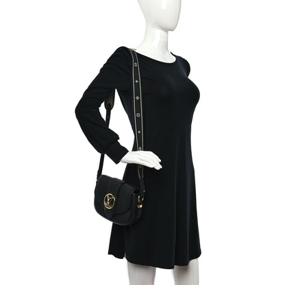 Louis Vuitton Grained Calfskin LV Pont 9 Soft PM Black 2 of 11