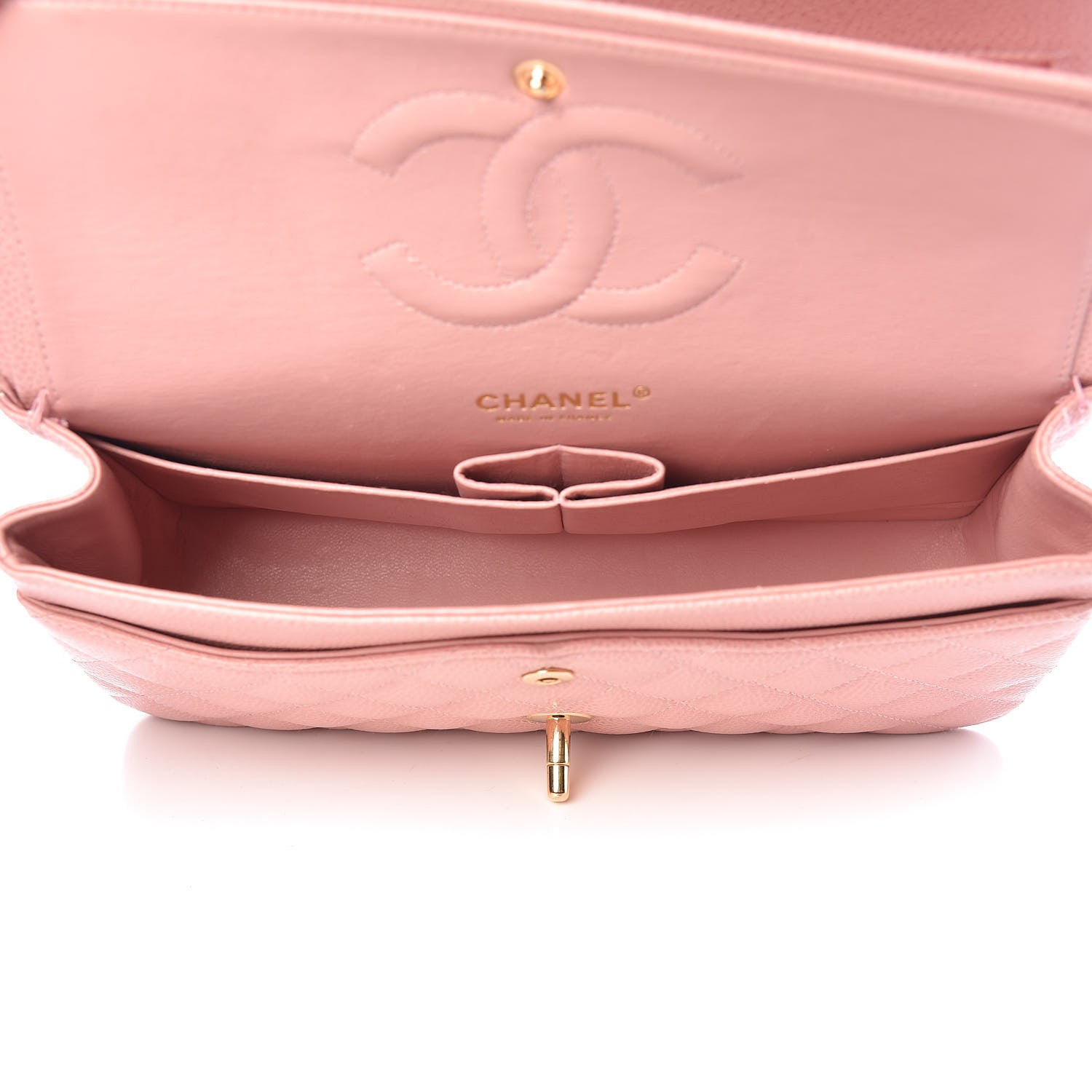 Chanel Caviar Quilted Medium Double Flap Pink 5 of 15