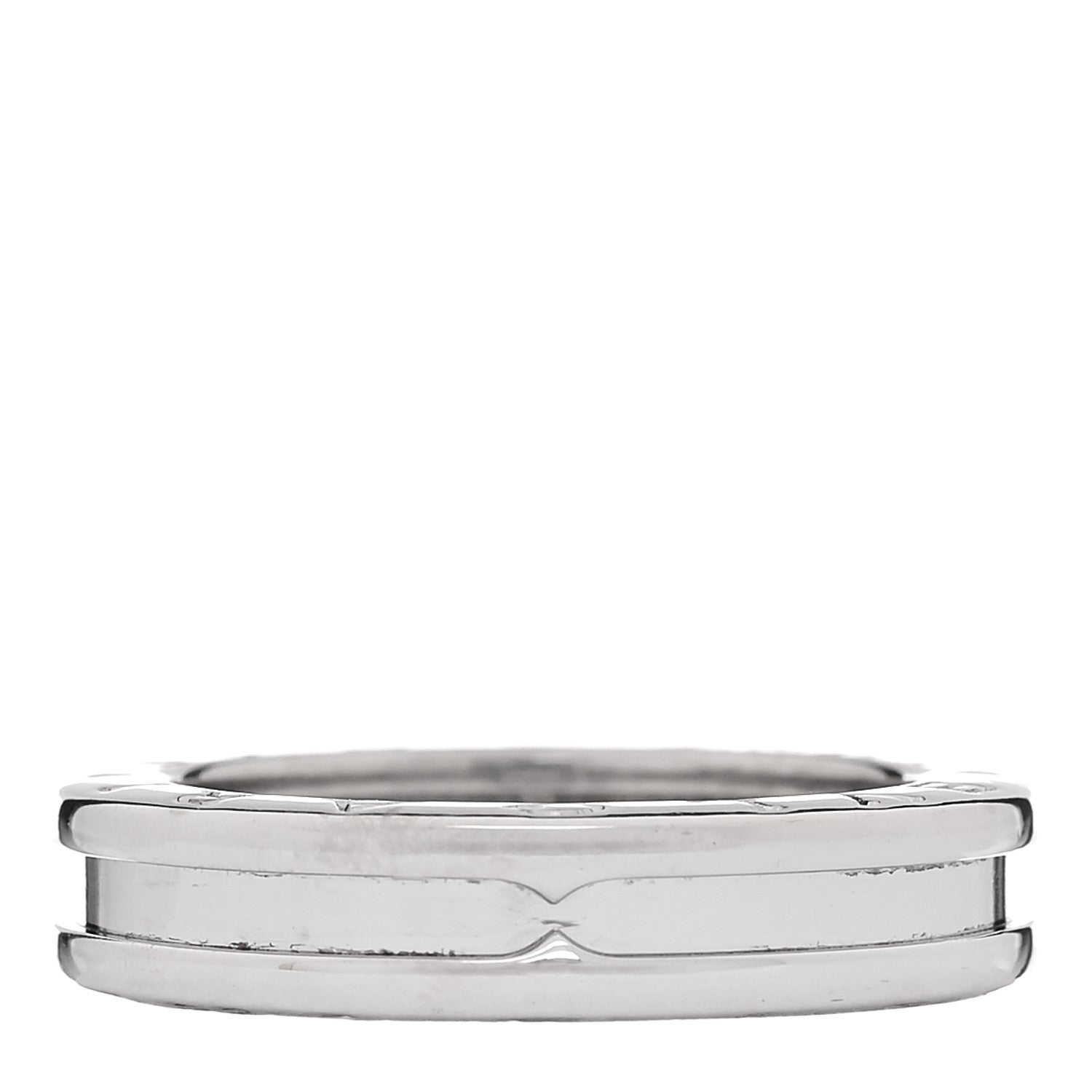 Bulgari 18K White Gold B.Zero1 One-Band Ring 53 6.5 1 of 8