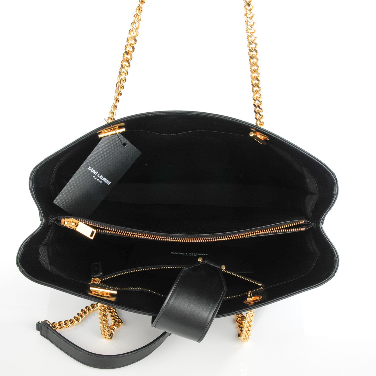 Saint Laurent Soft Calfskin Monogram Cassandre Shopper Black 5 of 7
