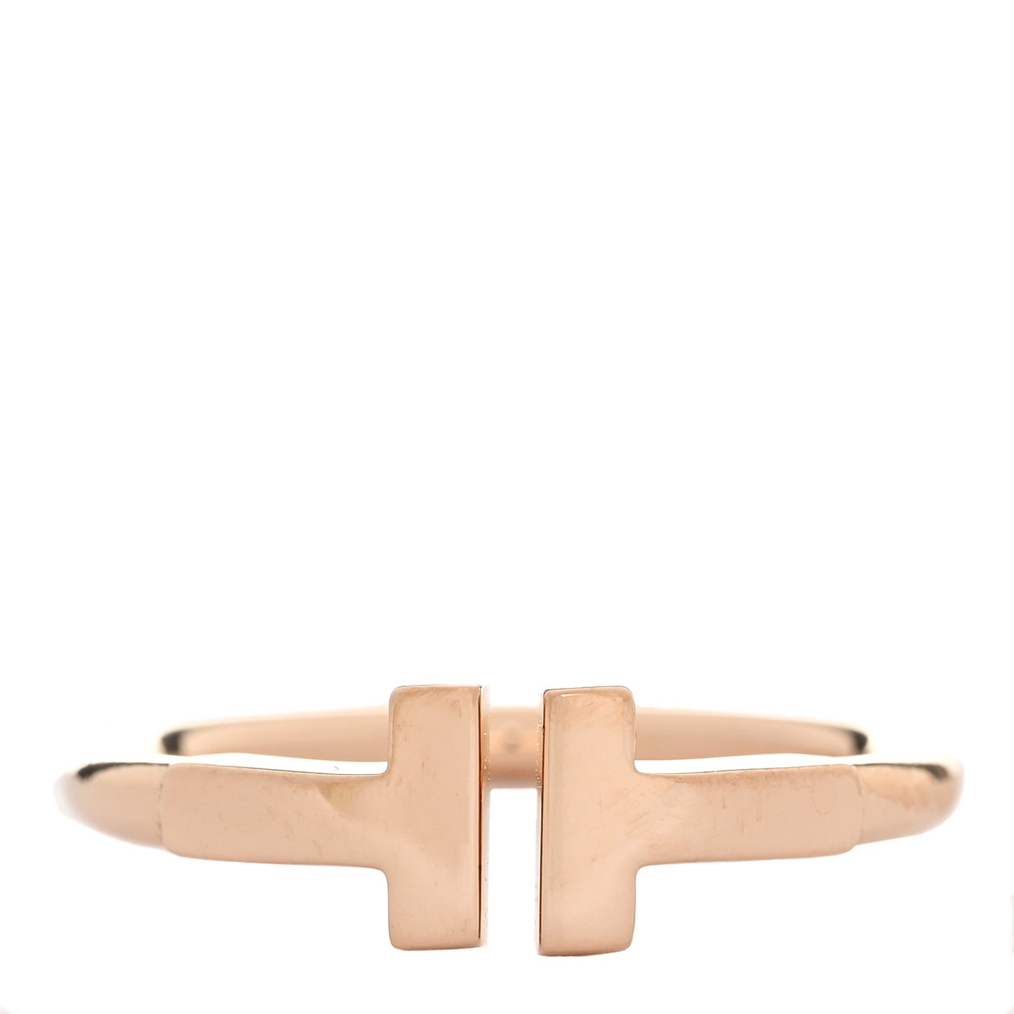 18K Rose Gold T Wire Ring 50 5.5