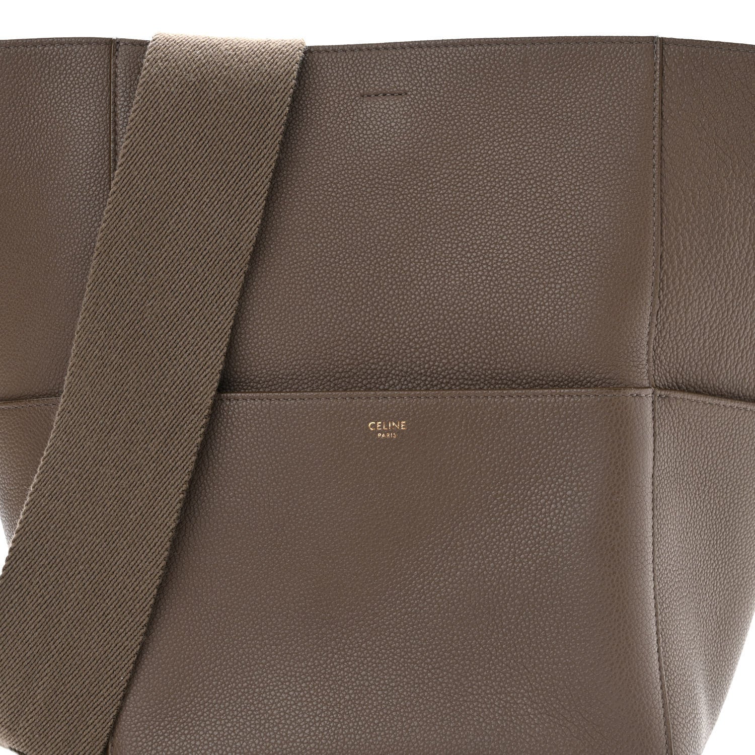 Celine Soft Grained Calfskin Sangle Bucket Bag Taupe 8 of 13