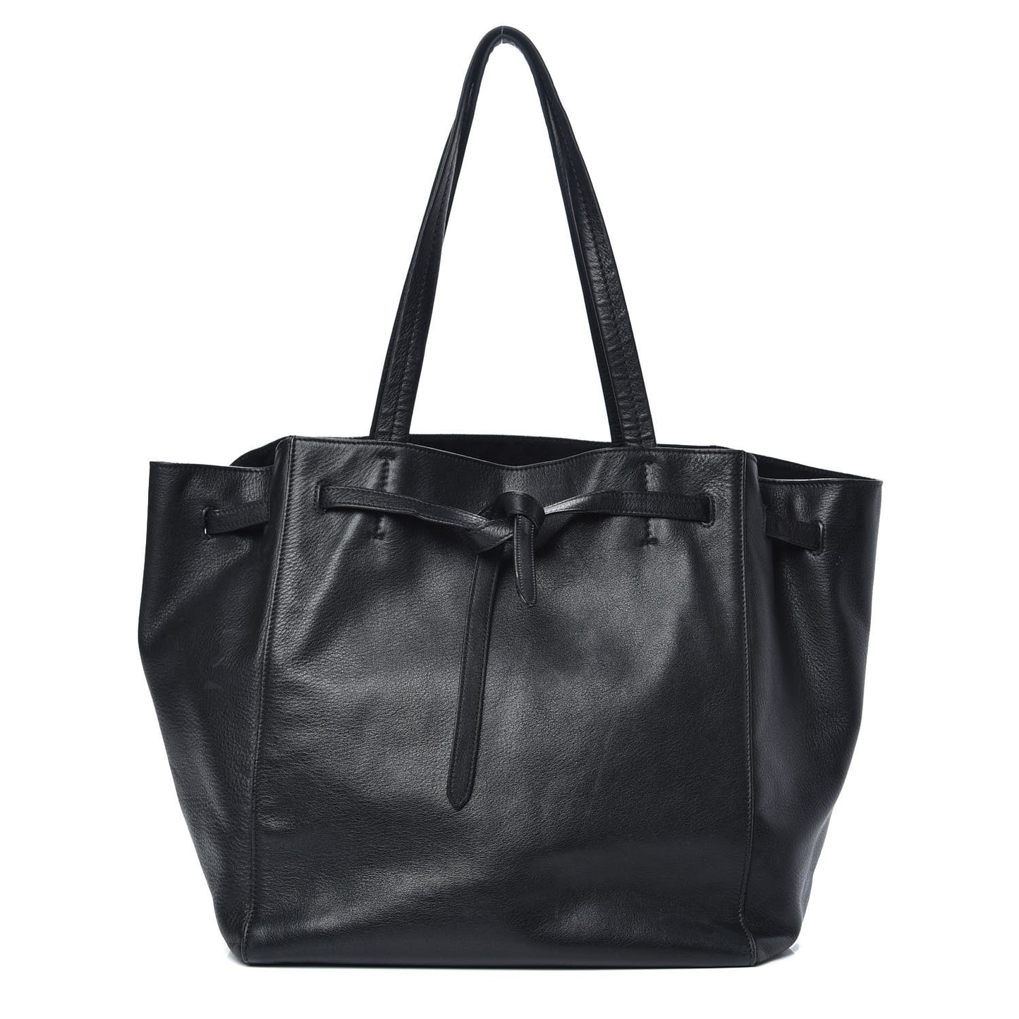 Soft Grained Calfskin Small Belt Cabas Phantom Black