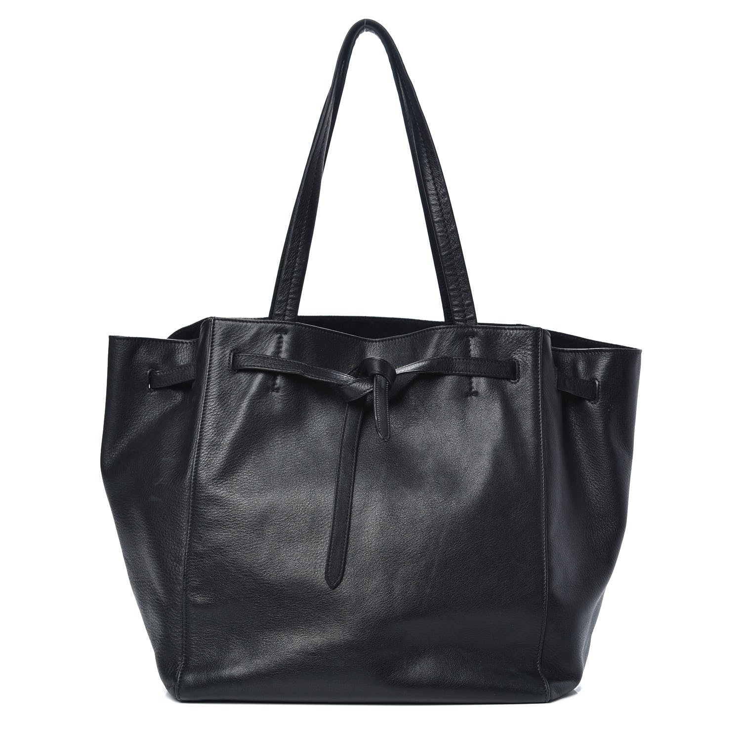 Celine Soft Grained Calfskin Small Belt Cabas Phantom Black 1 of 14