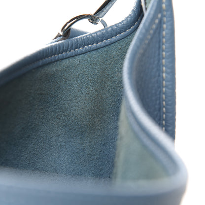 Hermes Taurillon Clemence Evelyne III GM Blue Jean 8 of 14