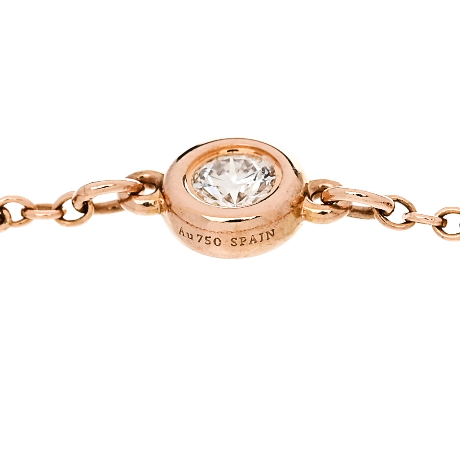 Tiffany Rose Gold Diamond .07ct Elsa Peretti Diamonds By The Yard Ring  59 8.75 6 of 7