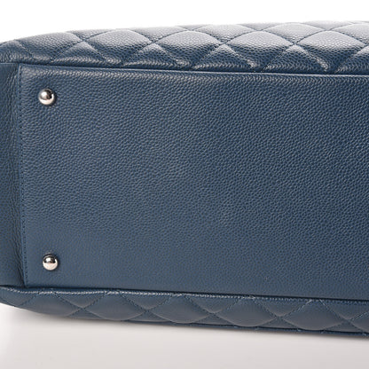 Chanel Caviar Quilted XL Grand Shopping Tote GST Navy Blue 11 of 15
