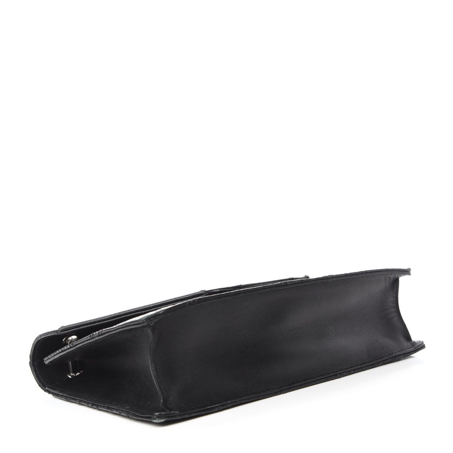 Calfskin Crocodile Embossed Medium Betty Black