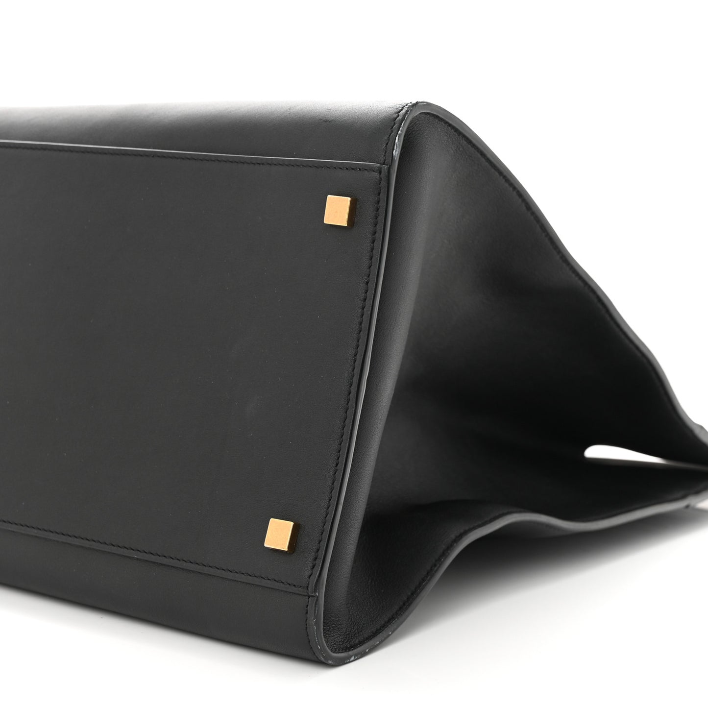 Calfskin Large Manhattan Shopper Tote Black
