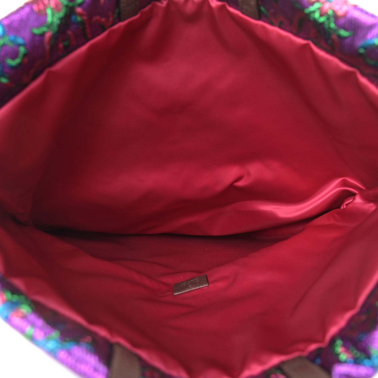 Gucci Brocade Embroidered Drawstring Backpack Multicolor 5 of 9