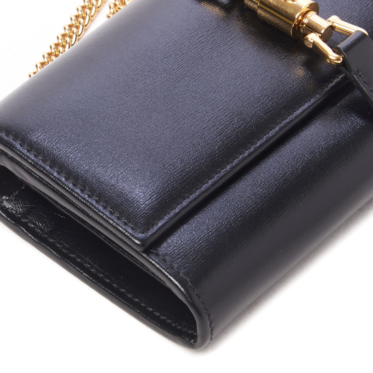 Gucci Calfskin Jackie 1961 Chain Wallet Black 5 of 7
