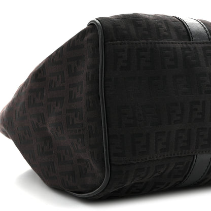 Fendi Zucchino Vitello Shoulder Bag Black Moro 9 of 10