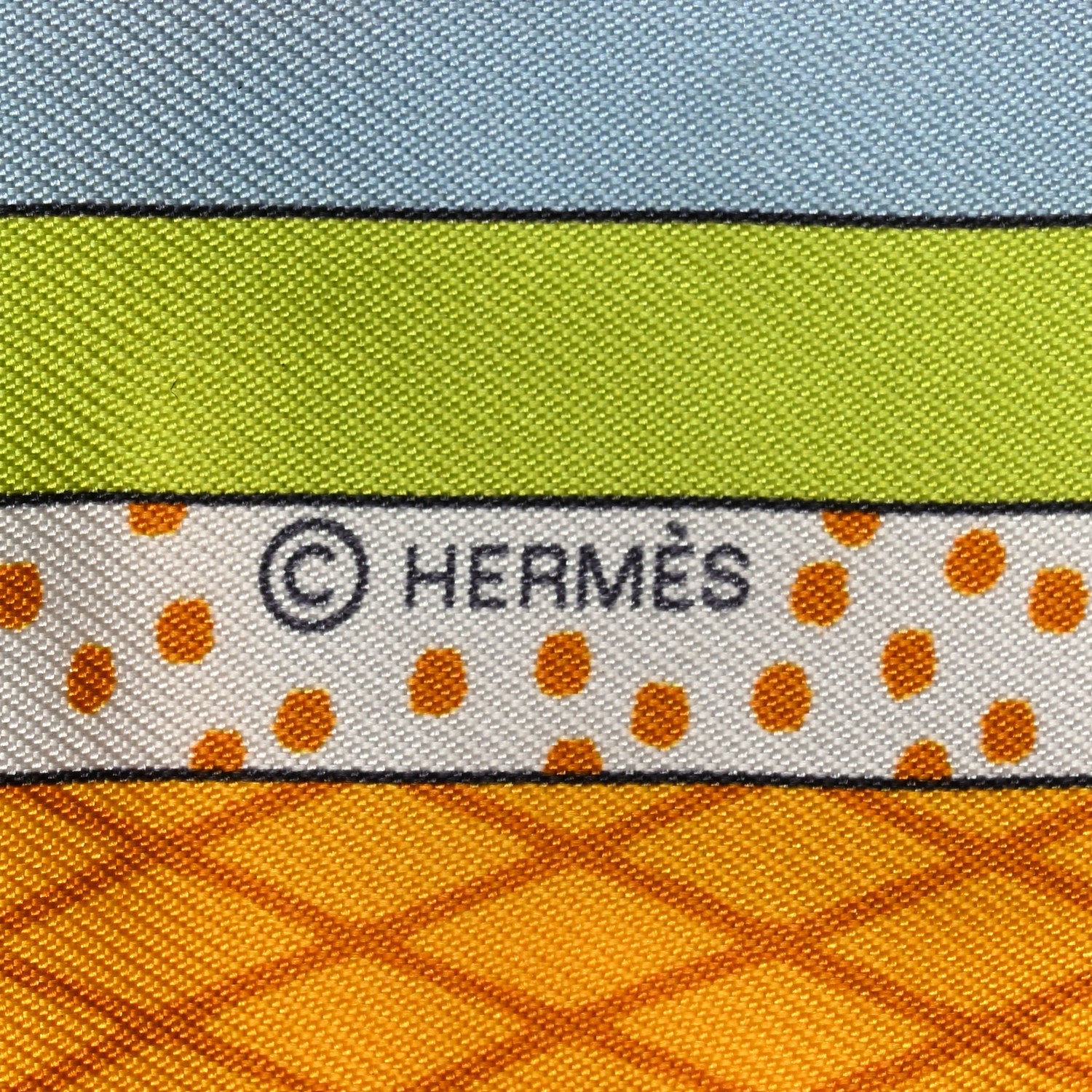 Hermes Silk Twilly Grand Theatre Nouveau Soleil Vert Fluo Multicolor 4 of 4