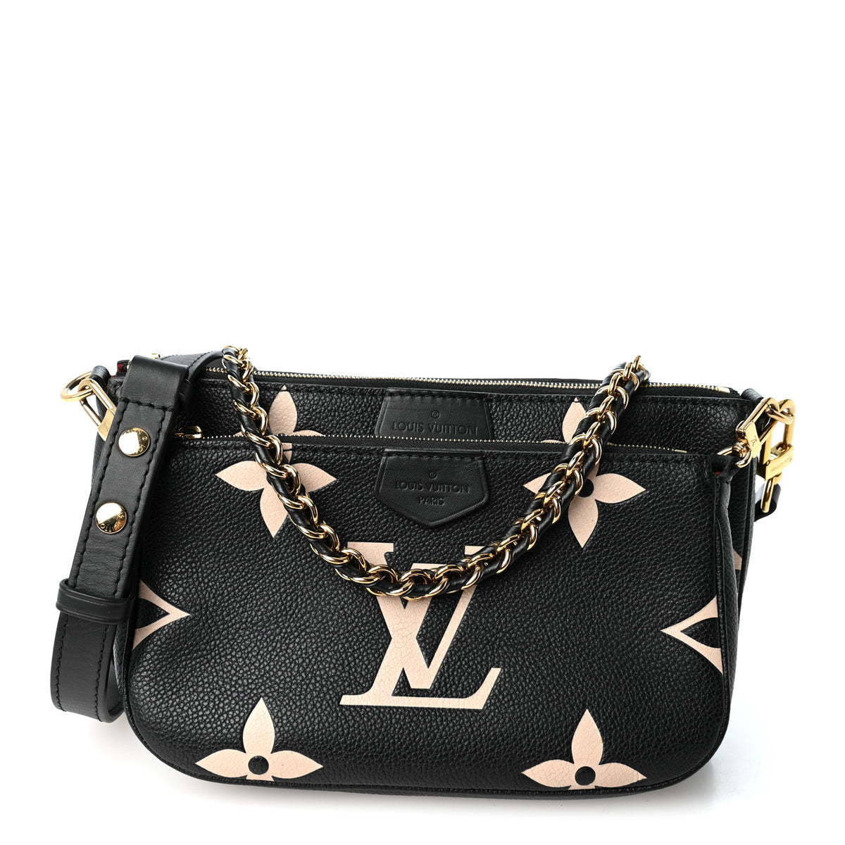 Louis Vuitton Empreinte Monogram Giant Multi Pochette Accessories Black Beige 1 of 10