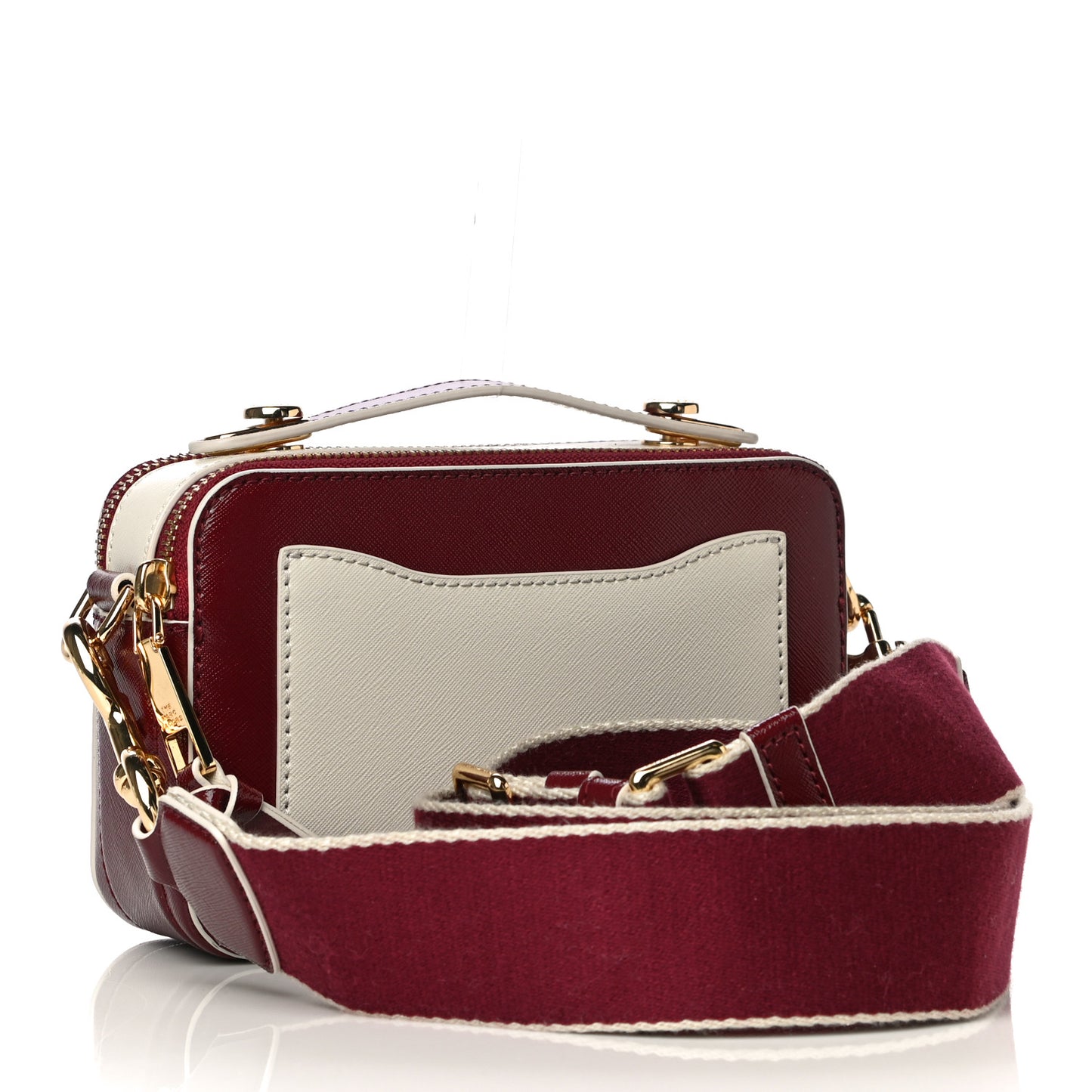 Saffiano Large The Sure Shot Camera Bag Red Multicolor