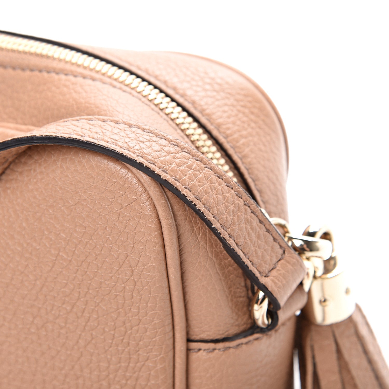 Gucci Pebbled Calfskin Small Soho Disco Bag Camelia 10 of 11