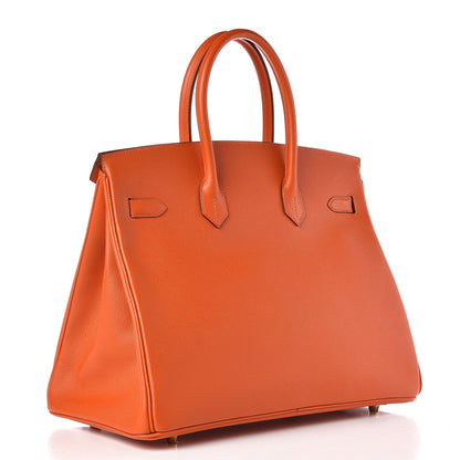 Hermes Epsom Birkin 35 Orange 3 of 7